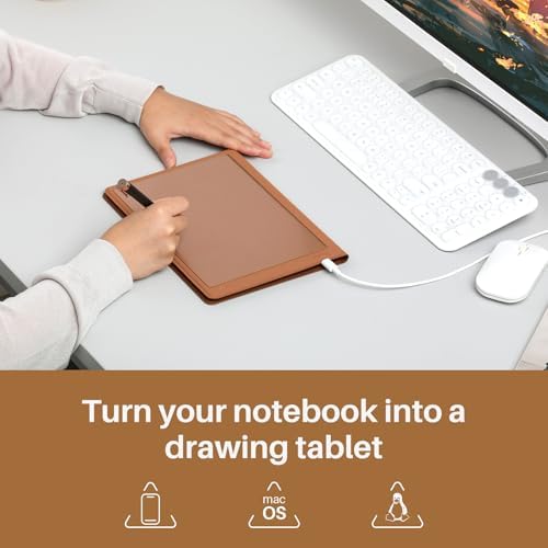 HUION Note Digital Notebook with Real-Time & Offline Sync, Battery-Free Pen