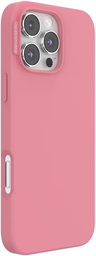 PopSockets iPhone 16 Pro Max Phone Case with MagSafe, Wireless Charging Compatible, Pink - Putty