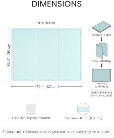 Fluxynara 47.2" x 35.4" Large Bulletin Board, Aqua Blue