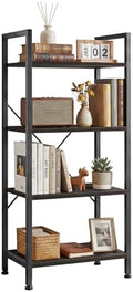 4 Tier Bookshelf, Free Standing Bookcase with Open Storage Shelves