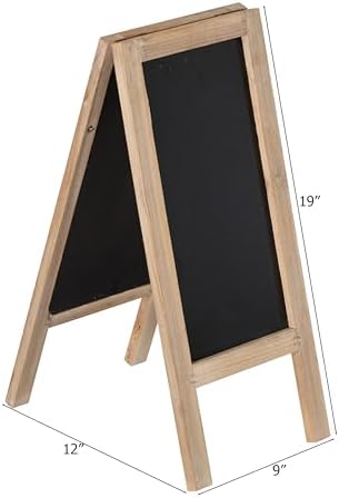 Vintiquewise 19-inch Wooden A-Frame Chalkboard Sign Double-Sided Menu Board Easel for Restaurant Cafe Bar Coffee Shop Bakery Wedding Party Home Business Kitchen Countertop & Tabletop Display, Large