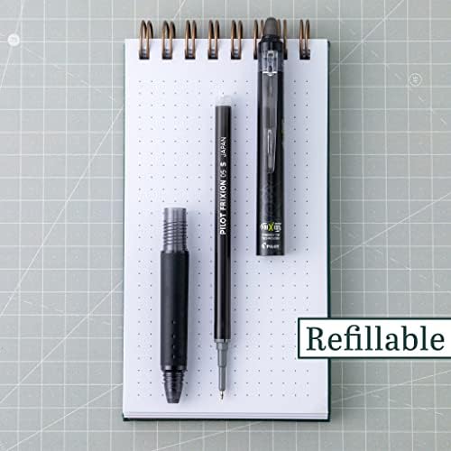 PILOT FriXion Synergy Clicker Erasable, Refillable, Retractable Gel Ink Pens, Extra Fine Point 0.5 mm, Black, FriXion Erasable Pens 0.5 - Ideal for School & Office Writing 1 Count (Pack of 64)