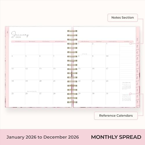 Blue Sky Rachel Parcell 2026 Daily & Monthly Planner Calendar, 5"x8", Peony