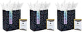 Hallmark 13" Large Graduation Gift Bag with Greeting Card and Tissue Paper (Black, Red, Blue, Holographic) for High School, College, Law School, Nursing, Kindergarten (Pack of 3)