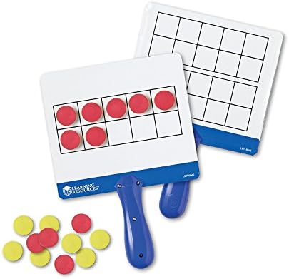 Learning Resources Magnetic Ten-Frame Answer Boards - Set of 4 with 100 Colorful Counters/Discs, Ages 5+ | Grades K+ Giant Magnetic Ten Frame Boards Set