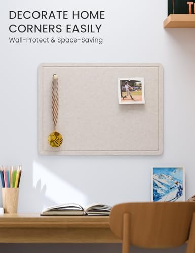 Fluxynara 23.6" x 17.1" Bulletin Board, Oatmeal