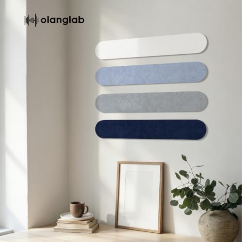 Olanglab Felt Bulletin Board Strips 4-Pack 24"x16" with 50 Pins, Misty Teal