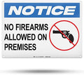 TRADESAFE No Firearms Allowed Sign - Office Sign, Business Sign, Quick Install Aluminum Safety Sign, Light Reflective, UV-Resistant, Waterproof, 14” X 10” No Firearms or Weapons Sign