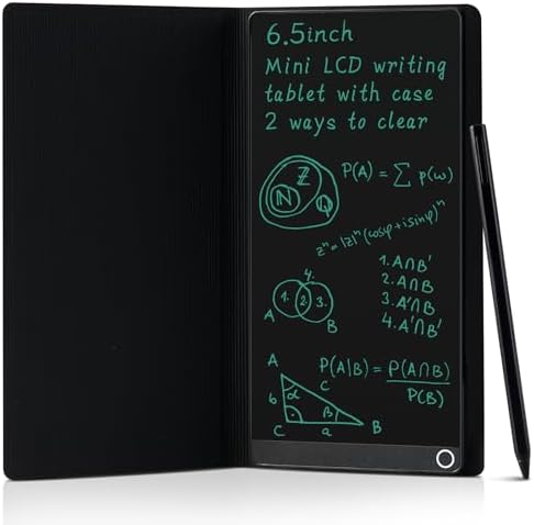 LCD Writing Tablet for Adults: 6.5 Inch Drawing Board with PU Leather Case