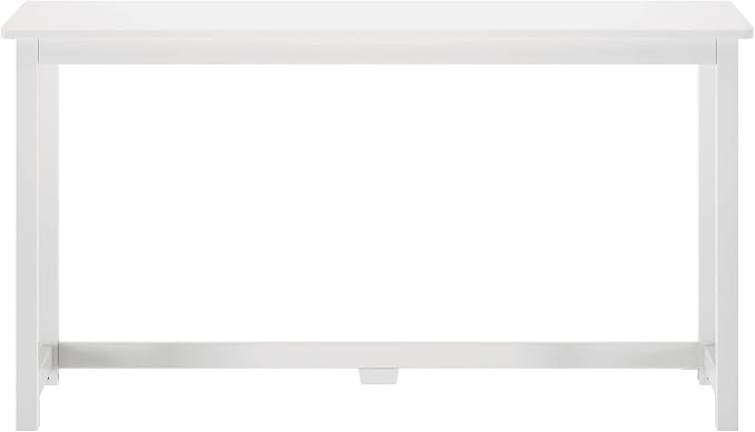 Plank+Beam Classic Desk, 55 Inch, White | Wooden Writing Desk, Non-Toxic Finishes, Large Desk Space, Engineered Wood, Matching Style, Solid Wood