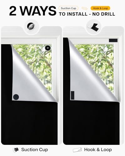 LazBlinds Portable Blackout Shades(57"x79")