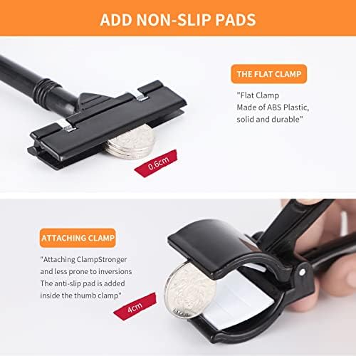 8 Pcs Double Sided Sign Clips, Swivel Sign Holders for Stores, Black& White