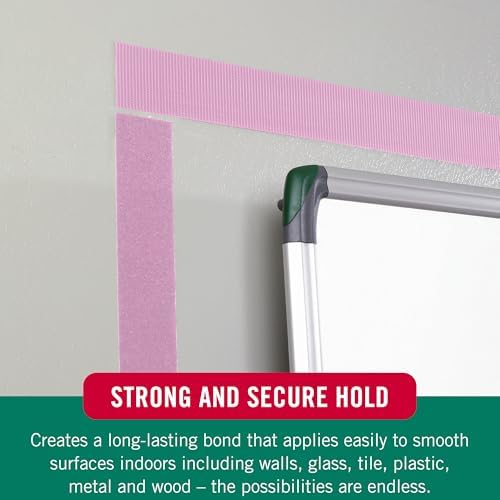VELCRO Brand Colors Sticky Back Tape, Pink, 10ft Roll, Adhesive