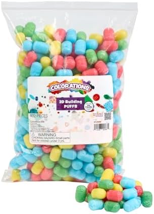 Colorations 3D Building Puffs - 402 Pieces