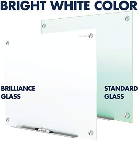 Quartet Dry Erase Board, Magnetic Whiteboard 36" x 24", Glass Board for Wall, Infinity, Brilliance White (G23624W)
