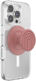 PopSockets Phone Grip for MagSafe, Magnetic Holder- Curves Clay | Removable, For Kindle / Android / iPhone, With Magnet, Pink, Electronic Accessories, For iPad/Kindle/iPhone/Android