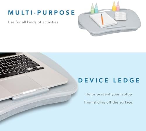 LAPGEAR MyDesk Lap Desk – Cool Gray, Fits 15.6” Laptops