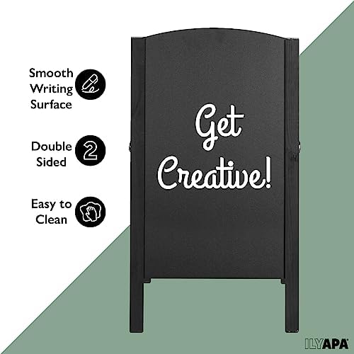 Ilyapa A Frame Chalk Board Easel Sign 20x40 in - Sandwich Signs Outdoor