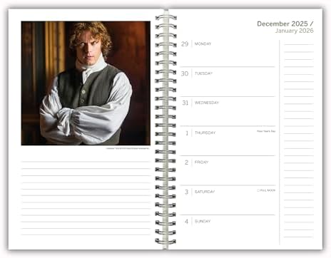 Outlander 2026 Weekly & Monthly Planner, 12-Month Engagement Calendar Inspired by The Beloved TV Series, Scottish Romance & Fantasy Art, 2026, 6" x 9"