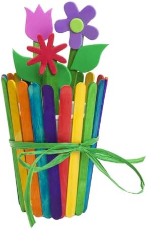 Colorations Colored Wood Craft Sticks, 1,000 Pieces, Ages 3+, PreK+ | Popsicle-Style Sticks, 4 1/2" x 3/8", High-Quality Kids' Crafts and STEAM Activities