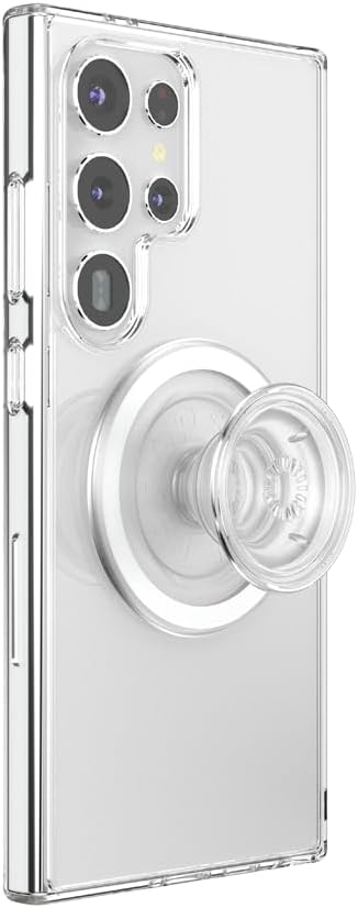 PopSockets Samsung Galaxy S24 Ultra Phone Case MagSafe- Clear | Compatible with MagSafe PopSockets, Drop Protection, Clear, Translucent, iPad, Removable, Popper