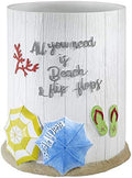 Avanti Linens - Wastebasket, Trash Can, Beach Inspired Bathroom Decor (Beach Mode Collection)