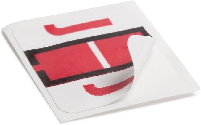 Smead BCCR Bar-Style Color-Coded Alphabetic Label, J, Label Roll, Red, 500 Labels per Roll, (67080)