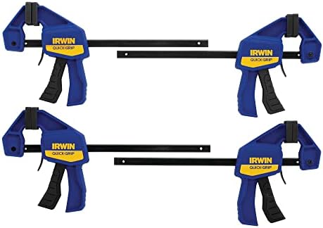 IRWIN Bar Clamp, 6", 8 Pack | QUICK-GRIP | One-Handed | Mini