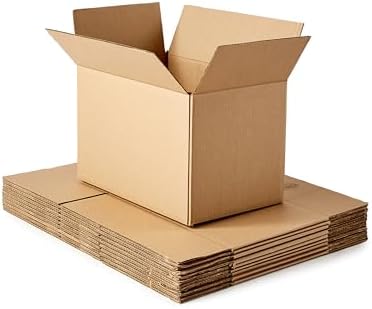Amazon Basics Cardboard Moving Boxes, Small 16" x 10" x 10", Brown, 15-Pack
