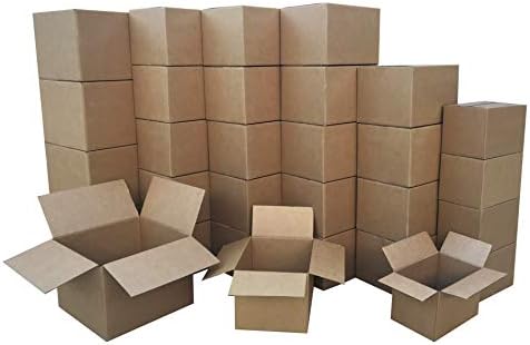 Amazon Basics Cardboard Moving Boxes in Small, Medium and Large Sizes (Assorted), Pack of 30, Brown