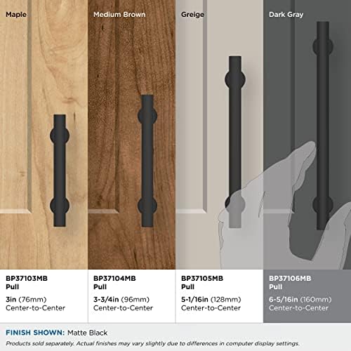 Amerock 6-5/16" Everett Matte Black Drawer Pull