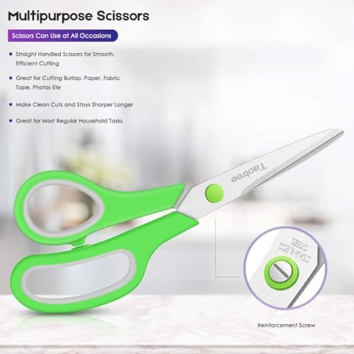 Scissors Bulk Set of 24-Pack, Taotree 8"Scissors All Purpose Heavy Duty