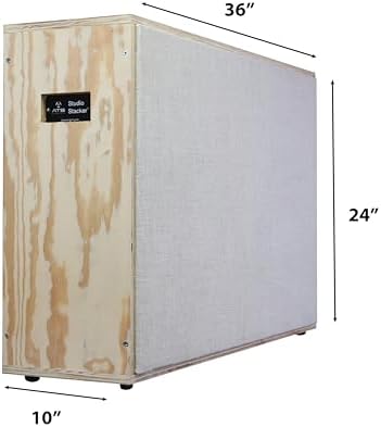 ATS Acoustics Studio Stacker Gobo Bass Trap 24"x36"x10" (Fog/Ivory, Pine)