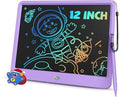 TEKFUN 12" LCD Writing Tablet for Kids Ages 3–8, Fun Drawing Tablet for Creative Play, Reusable Doodle Board for Boys & Girls, Great for Imagination, Travel & Everyday Fun (Purple)