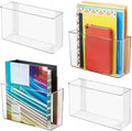 iDesign Adhesive Organizer Bin, Set of 4, Clear