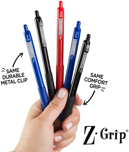 Zebra Pen Z-Grip Recycled Ballpoint Pen, Black Ink, 0.7mm, 12-Pack