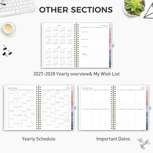 RETTACY 2027 Planner, Weekly and Monthly, Large Size (8.5" x 11")