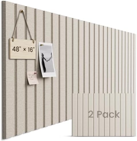 Felt Bulletin Board 48" X 16" Cork Board Alternative Oatmeal