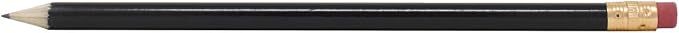Pencil Guy Blank Sharpened Round Black Pencils