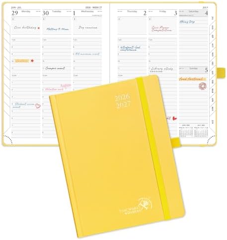 POPRUN 2026-2027 Academic Planner,6.5" x 8.75", Weekly and Monthly Calendar