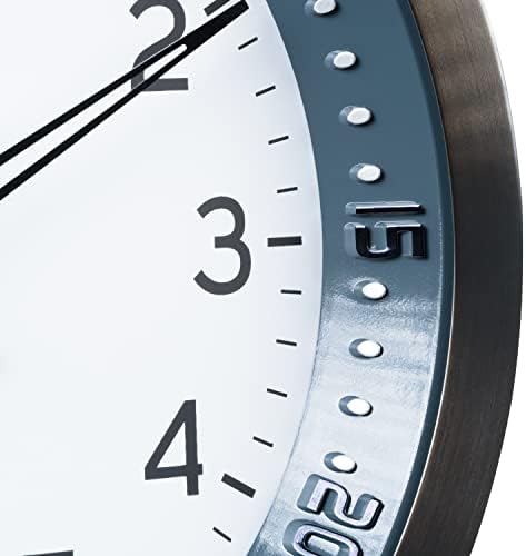 La Crosse Technology Atomic Wall Clock, Metal, 10" (404-54667)