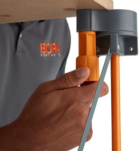 BORA Centipede Folding Table Top for Bora Centipede Work Stand Saw Horses - 24 Inch x 48 Inch - Includes Wood Top + 6 Quick-Twist Locks for a Portable, Quick Setup Work Table or Workbench, CT22N Brown
