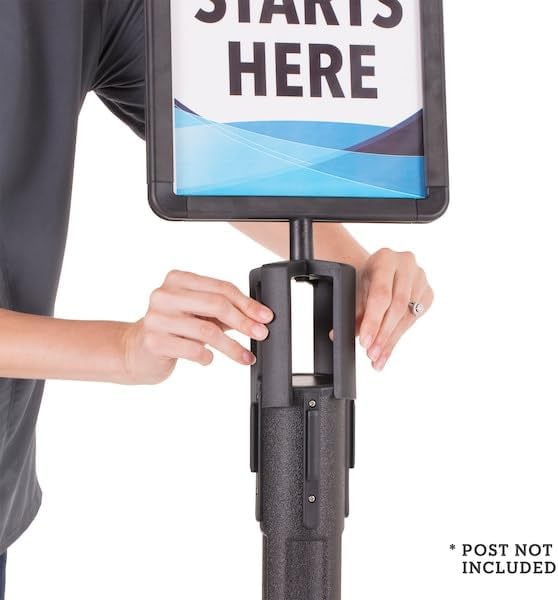 US Weight Plastic Stanchion Sign Holder for USW ChainBoss & Sentry