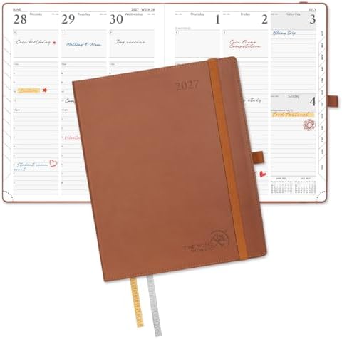 POPRUN 2027 Planner, Large-8.5" x 10.5", Weekly & Monthly Appointment Book