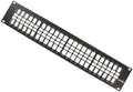 Leviton 49255-H48 QuickPort Flat Panel, 48-Port, 2RU, Cable Management Bar Included , Black
