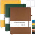 College Ruled Notebook, Large A4 Hardcover Leather Journal for Women Men