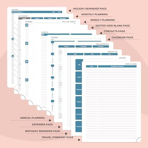 Planner 2026-2027 Daily Daily Weekly and Monthly,8.5"x6.5"
