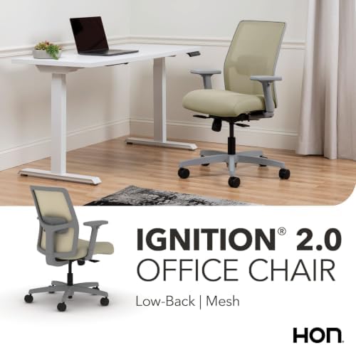 HON Ignition 2.0 Low Back Ergonomic Office Chair, Desk Chair, Linen