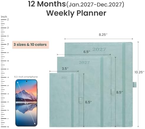 2027 Planner Weekly and Monthly, 10.25" x 8.25", Schedule Planner