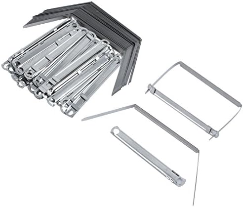 uxcell 50 Sets 2" Sheet Capacity Metal Paper Fastener Silver Tone
